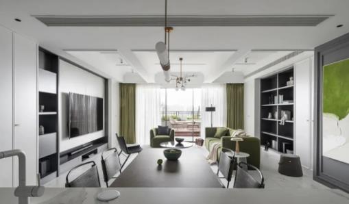 青島財稅公司183平米美式極簡辦公室裝修效果圖